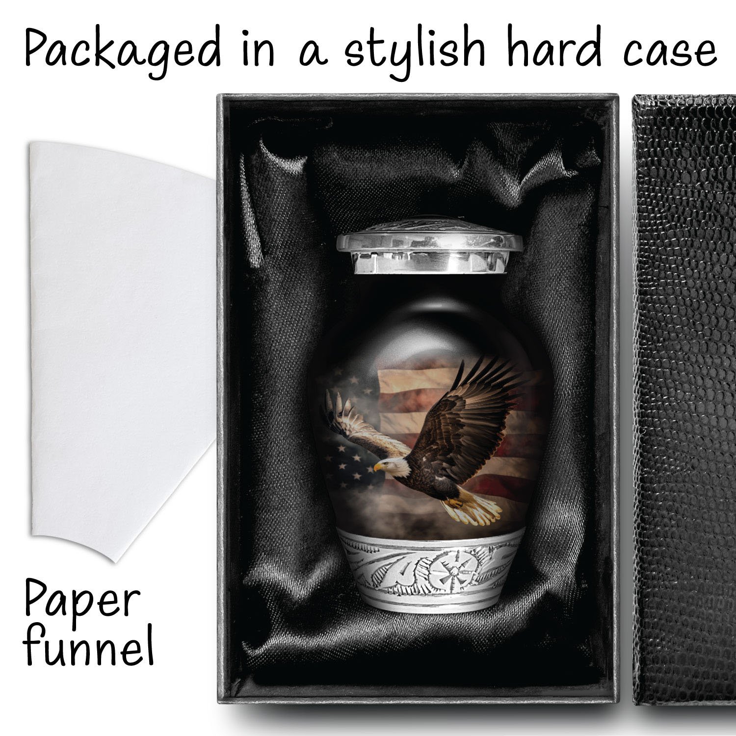 American Flag Patriotic Eagle - Keepsake Urn - Image 3