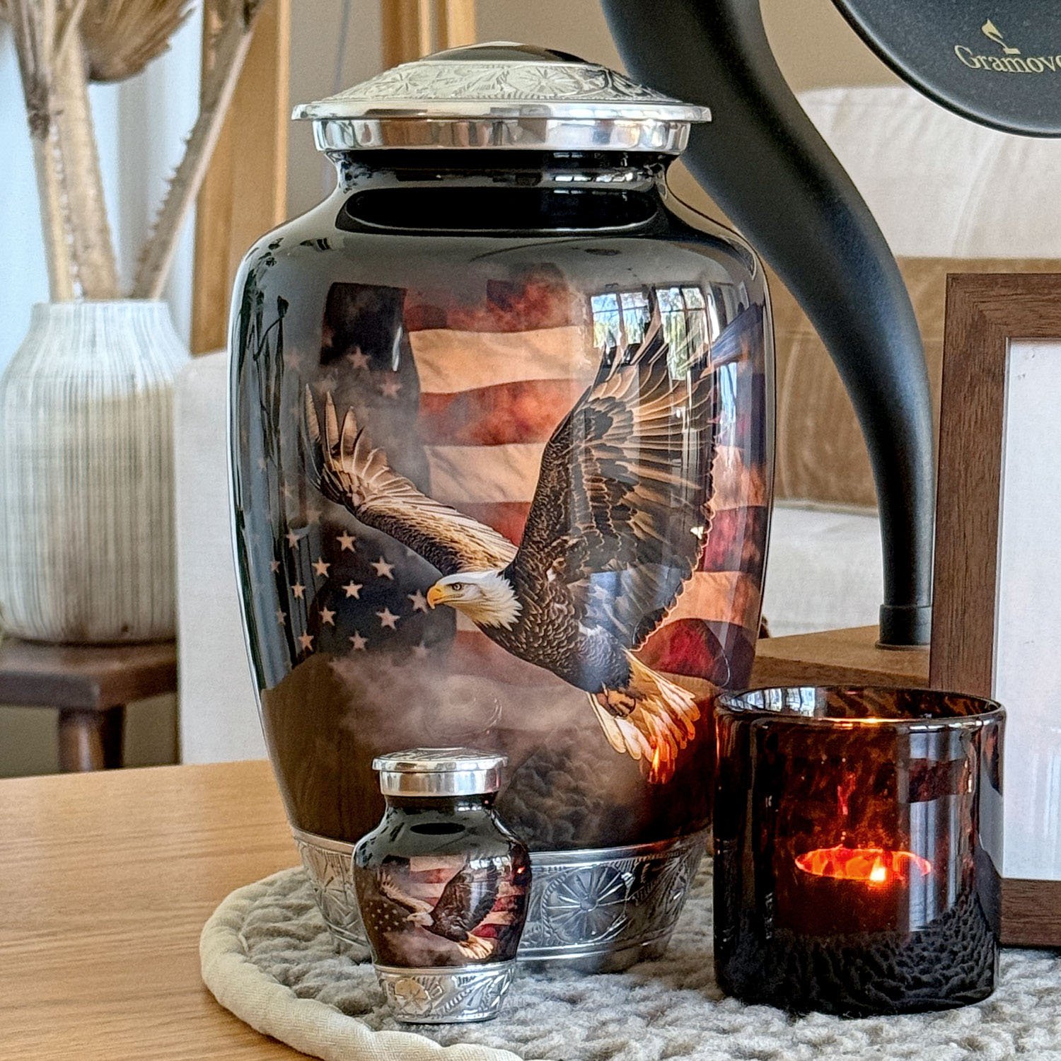 American Flag Patriotic Eagle - Keepsake Urn - Image 5