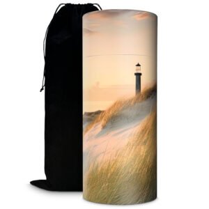 Beach Lighthouse Scatter Urn - Biodegradable Cardboard Tube