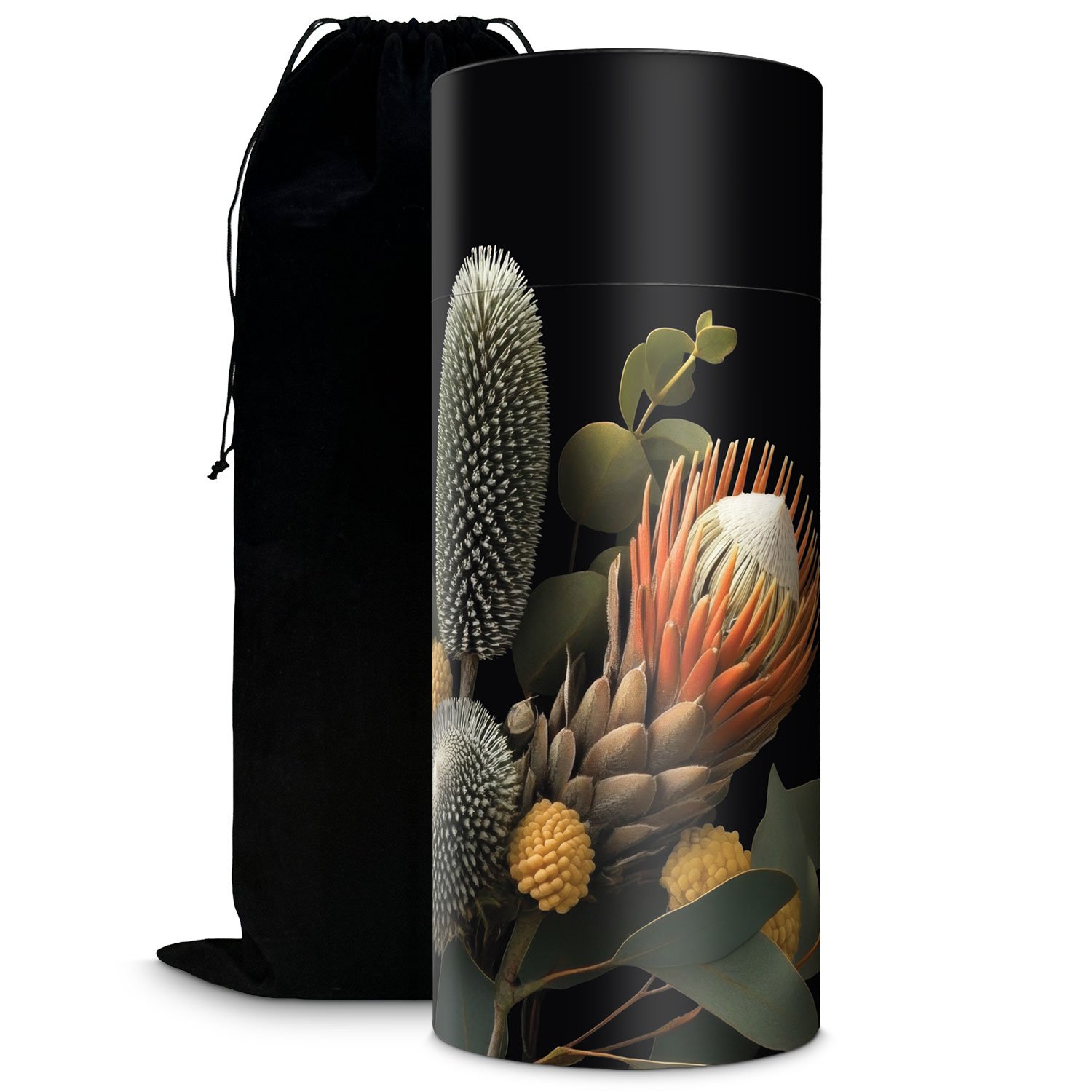 Native Flowers Scatter Urn - Biodegradable Cardboard Tube